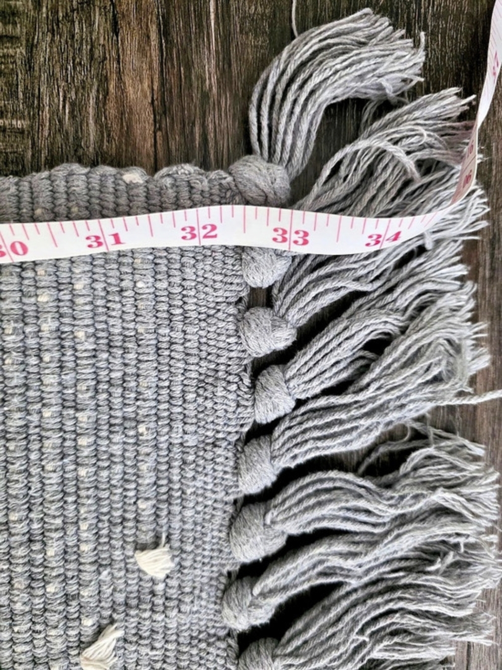 Gray Fringed Accent Rug - Picture 4 of 4